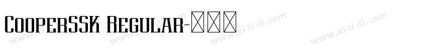 CooperSSK Regular字体转换
